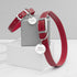 Personalised Classic Red Leather Dog Collar with Tag PER4385