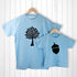 Personalised Daddy and Me Acorn Blue T-Shirts PER2899-M67