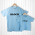 Personalised Daddy and Me Chip off the Old Block Blue T-Shirts PER2901-M67