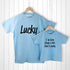 Personalised Daddy and Me Lucky Blue T-Shirts PER2910-M67