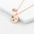 Personalised Dandelion Matte Heart & Disc Necklace PER4302-RGL