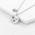 Personalised Dandelion Matte Heart & Disc Necklace PER4302-SIL