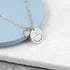 Personalised Dual Hearts Polished Heart & Disc Necklace PER4304-SIL