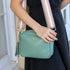 Personalised Elie Beaumont Mint Bag with Champagne Stripes Strap