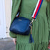 Personalised Elie Beaumont Navy Bag with Tricolour Strap
