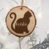 Personalised Engraved Cat Silhouette Christmas Tree Decoration PER2433-SAS