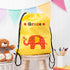 Personalised Girl's Yellow Waterproof Swim Bag TM246