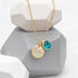 Personalised Gold Birthstone Crystal and Disc Necklace PER4224-DEC