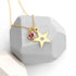 Personalised Gold Star with Birthstone Crystal Necklace PER4410