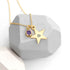 Personalised Gold Star with Birthstone Crystal Necklace PER4411