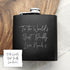 Personalised Handwriting Black Hip Flask
