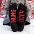 Personalised Jet Black & Crimson Socks PER2499-MEN