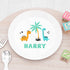 Personalised Kids Cute Dinosaur Plastic Plate