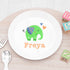 Personalised Kids Elephant Plastic Plate