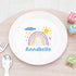Personalised Kids Pastel Sky Plastic Plate