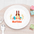 Personalised Kids Spring Bunny Plastic Plate