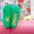 Personalised Kids Sprout Green and Canary Yellow Christmas Day Socks PER2515-SML