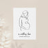 Personalised Line Art Mum to Be Print WPR209