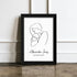 Personalised Line Art New Mum and Babys Love Print WPR238