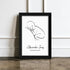 Personalised Line Art Resting Baby Print WPR250