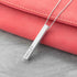 Personalised Matt Vertical Bar Necklace PER3746-SIL