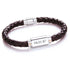 Personalised Mens Leather Bracelet PER120-BRW