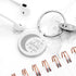 Personalised Moon and Back Keyring PER4090-SIL