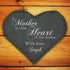 Personalised Mother is the Heart of the Home Slate Heart Keepsake