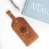 Personalised Natural Tan Engraved Leather Luggage Tag
