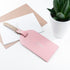 Personalised Pastel Pink Foiled Leather Luggage Tag