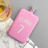 Personalised Pink Slimline Football Shirt Hip Flask