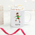 Personalised Playful Elf Christmas Polymer Mug PER5172