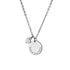 Personalised Polished Heart and Disc Necklace PER4119-SIL