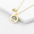Personalised Rainbow Matte Heart & Disc Necklace PER4307-GLD