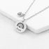 Personalised Rainbow Matte Heart & Disc Necklace PER4307-SIL