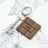 Personalised Square Walnut Keyring