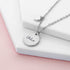 Personalised Summer Style Heart and Disc Necklace - Silver