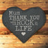 Personalised Thank You Mum Slate Heart  Keepsake