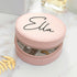Personalised Blush Pink Round Jewellery Case