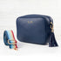 Personalised Vegan Leather Crossbody Bag in Navy