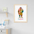 Personalised Watercolour Chimpanzee Football Print