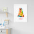 Personalised Watercolour Dog Yoga Print