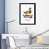 Personalised Watercolour Duck Skateboarding Print