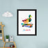 Personalised Watercolour Duck Skateboarding Print