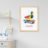 Personalised Watercolour Duck Skateboarding Print