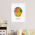 Personalised Watercolour Lion Wild Side Musical Print