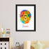 Personalised Watercolour Lion Wild Side Musical Print