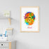 Personalised Watercolour Lion Wild Side Musical Print