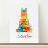 Personalised Watercolour Rabbit Meditation Print