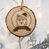 Personalised Woodland Wolf Christmas Tree Decoration